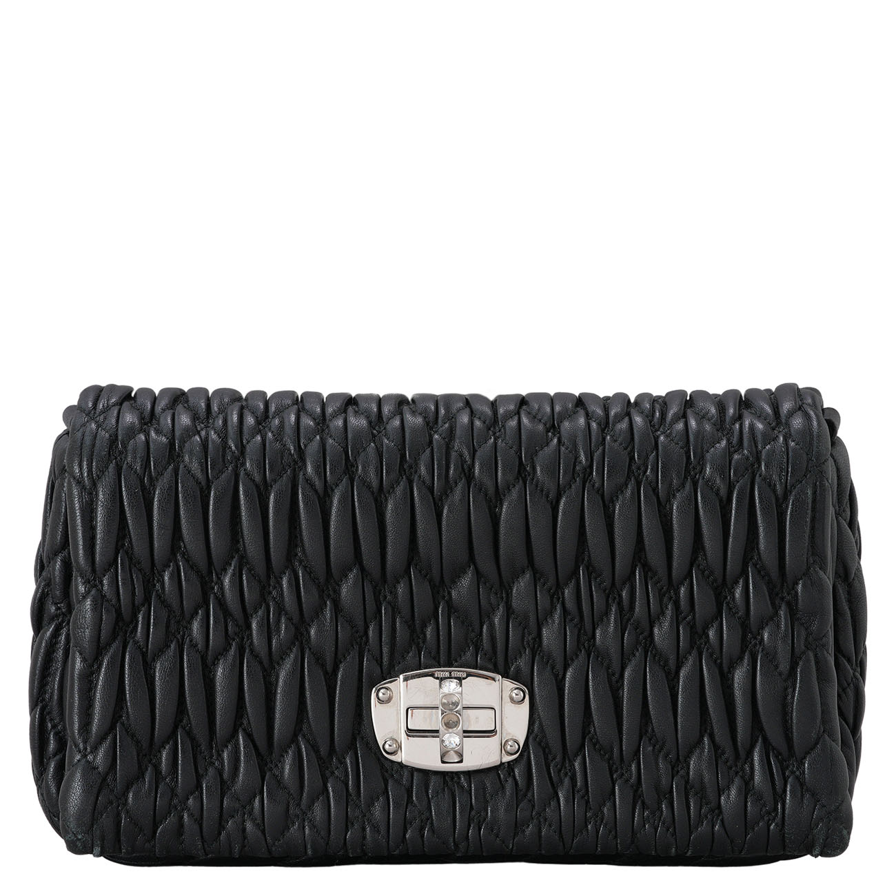 MIU MIU(USED)미우미우 마틀라세 크리스탈 진주볼 체인 크로스백